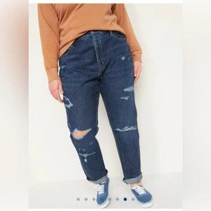 Old Navy 18P PETITE Boyfriend ripped Slouchy Straight Jeans  (C2)